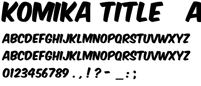Komika Title - Axis font